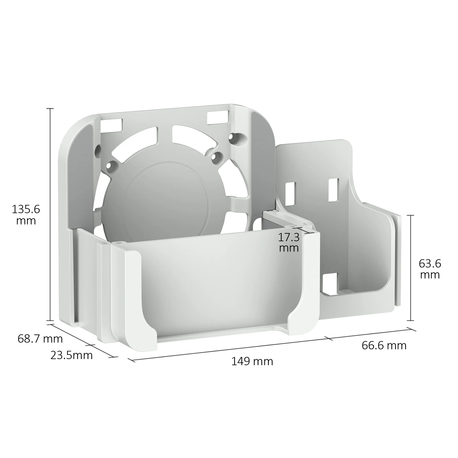 Mac Mini M4 데스크탑 컴퓨터 용 플라스틱 마운트 홀더 Mac Mini M4 Pro PC Accessorie 용 모니터 뒤의 다기능 브래킷