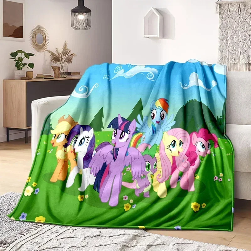 3D Printed Baby Blanket Pony-y Children's Cute Plush Sheet Quality Super Soft Warm Throw Babes Carpet Winter Bed Sofa Cover 6