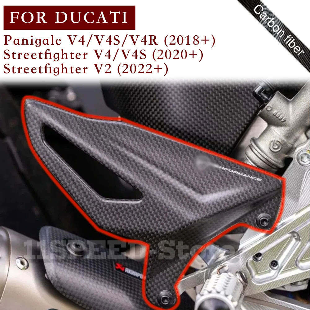 Защита для пятки из углеродного волокна для DUCATI Panigale V4/S/R Streetfighter V2 V4/S 2018-2024, аксессуары для мотоциклов