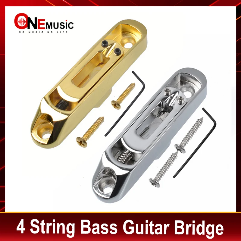 A Set 4 String Individual 4 String Bass Guitar Bridge Saddles Tailpiece ...