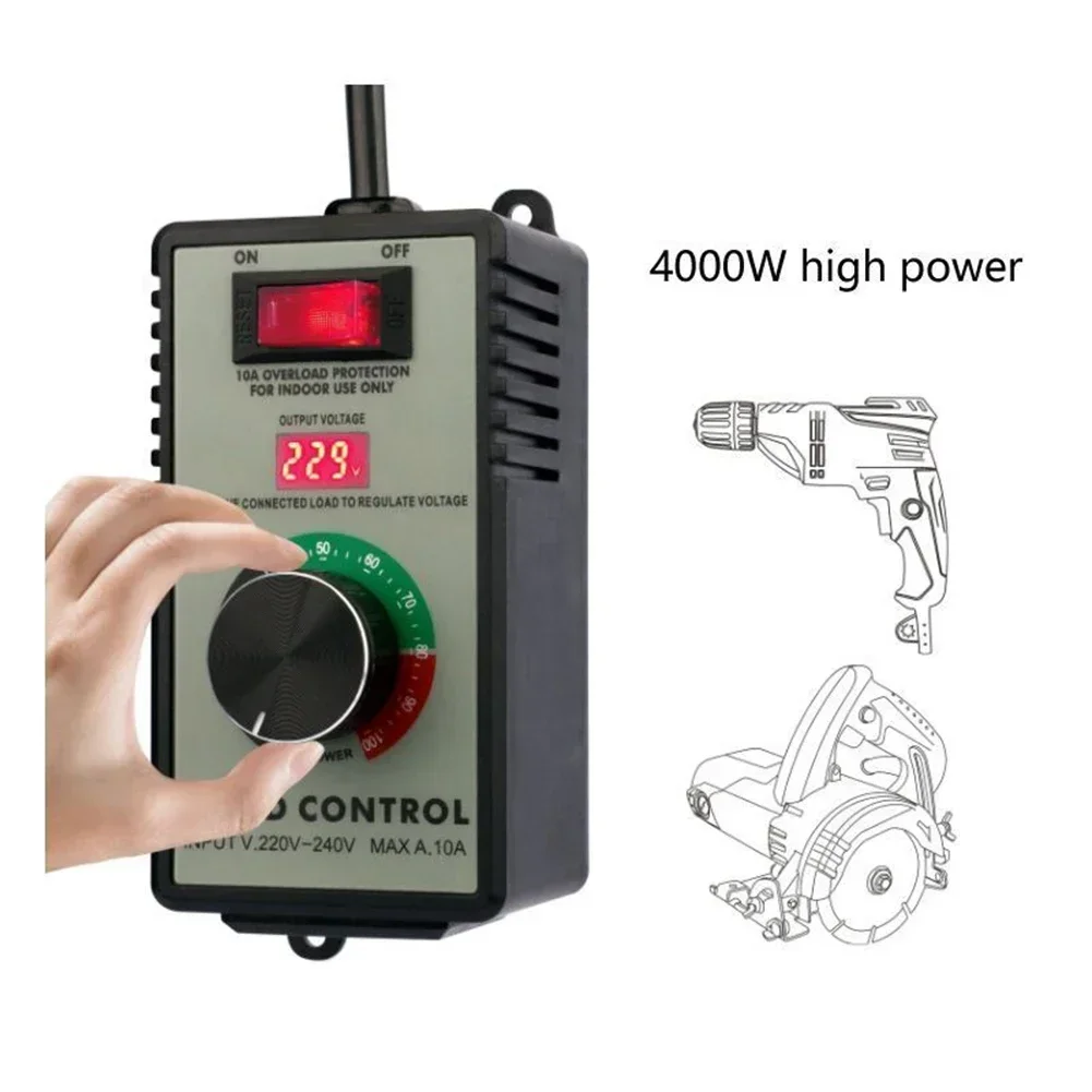 AC Motor Speed Controller Angle Grinder Governor Speed Controller Switch Hand Drill Polishing Fan Stepless LED Display 110V 220V