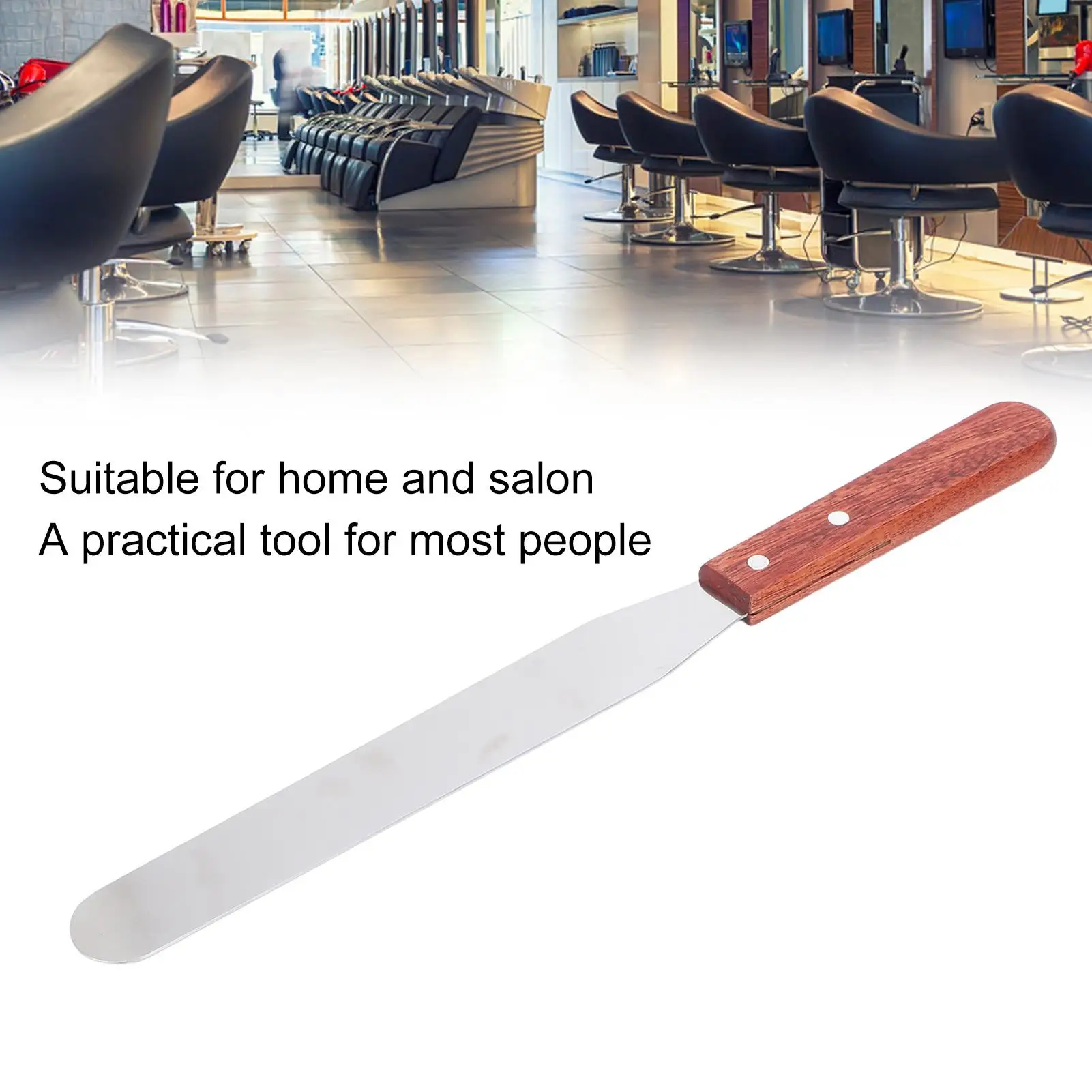 Stainless Steel Body Waxing Stick with Wooden Handle-Metal Wax Spatula for hair Removal on