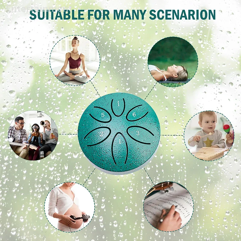 Rain Drum 6 Note Spirit Set Outside Garden Chakra