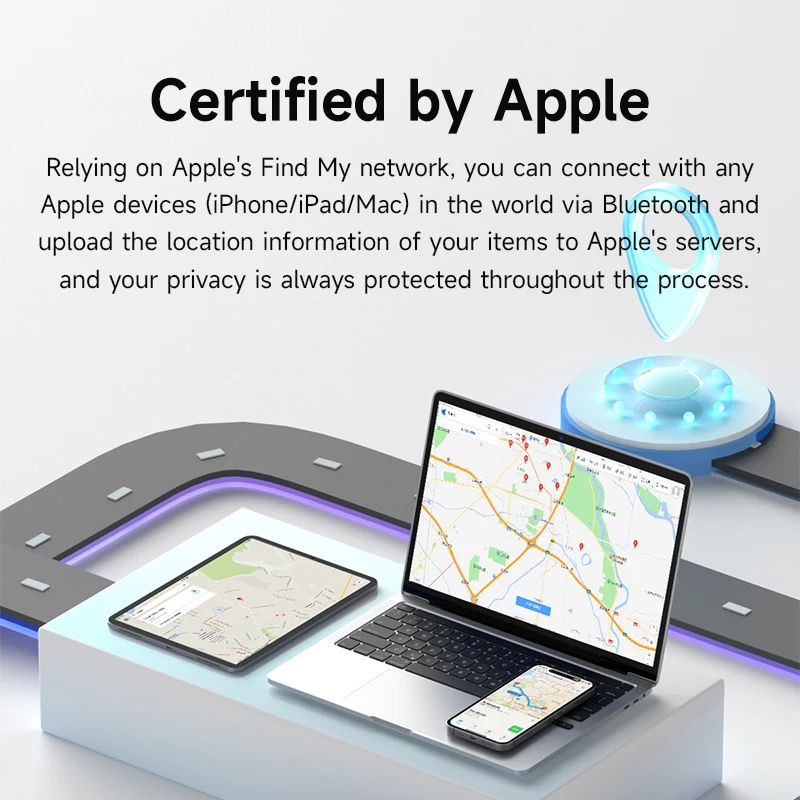 Hagibis Bluetooth Tracker Keys Finder for Apple Find My Item Locator GPS Tracker for iPhone Keys Wallet Suitcase Luggage Bags