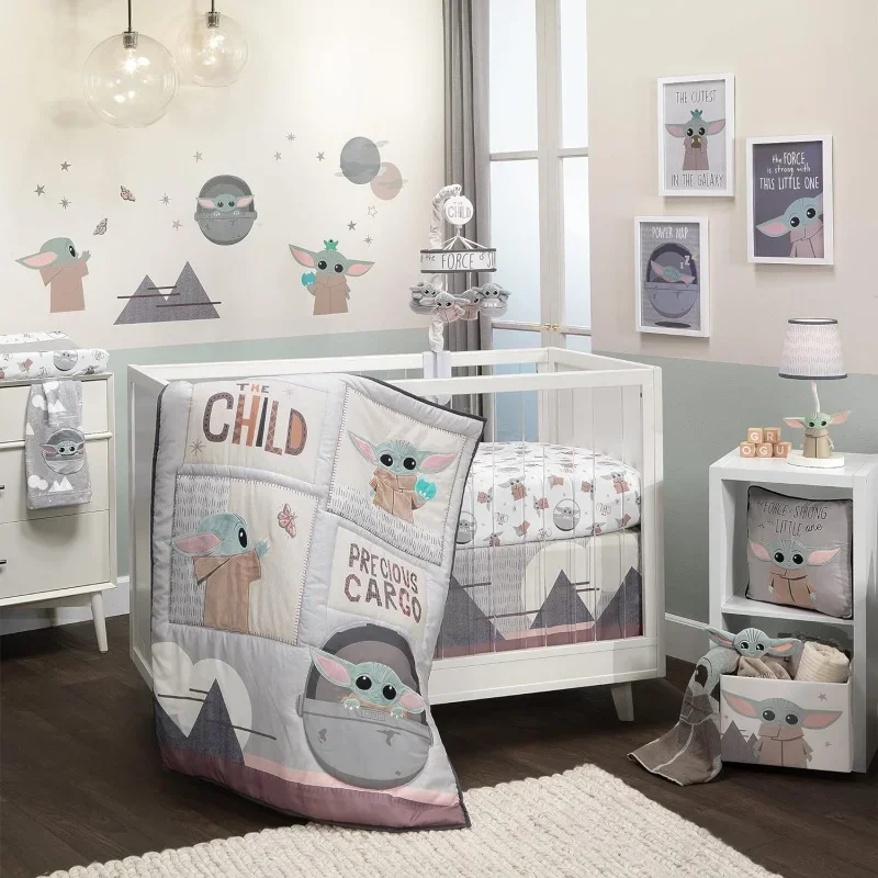 

Lambs & Ivy The Child Baby Yoda Nursery 3-Piece Baby Crib Bedding Set