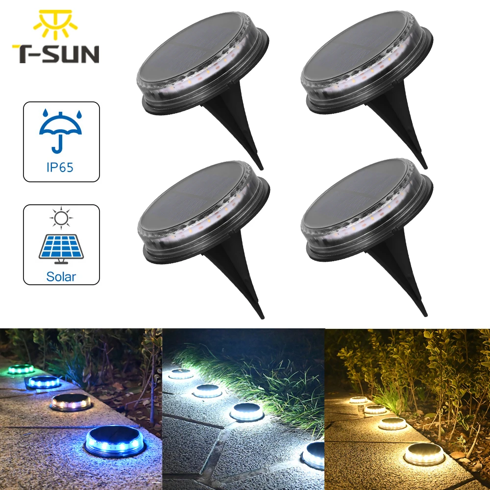 4PCS Super Bright LED Solar Pathway Light Outdoor IP65 Waterproof Ground  Lamp for Garden Path Lawn Decor Solar Buried Lamp - AliExpress