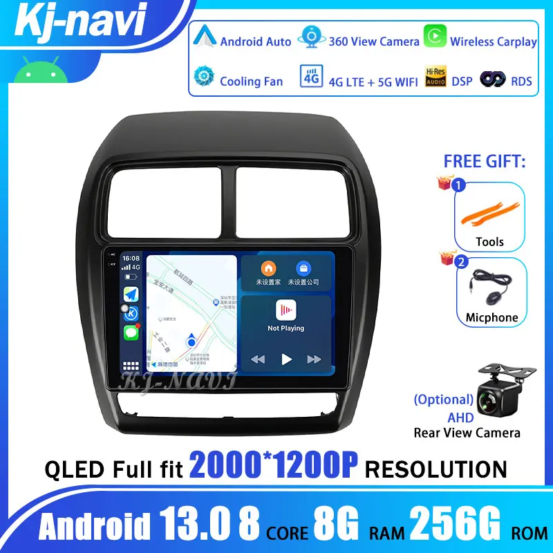 

Android 13 Car Stereo Radio For Mitsubishi ASX 1 2010-2018 Multimedia Video Player Navigation GPS Head Unit Carplay DSP QLED 4G