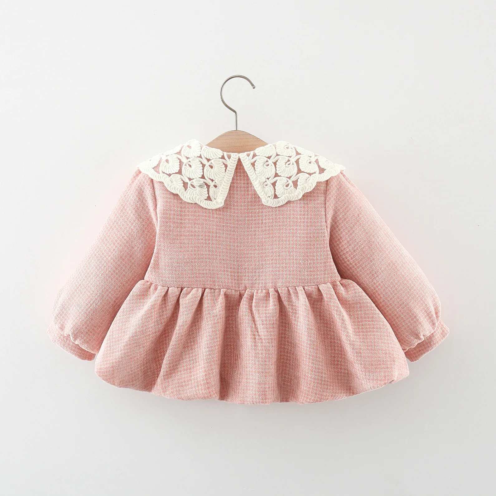 (9 Months -3 Years Old) Winter New Korean Style Baby Girl Coat, Sweet And Warm Children'S Long Sleeved Clothes