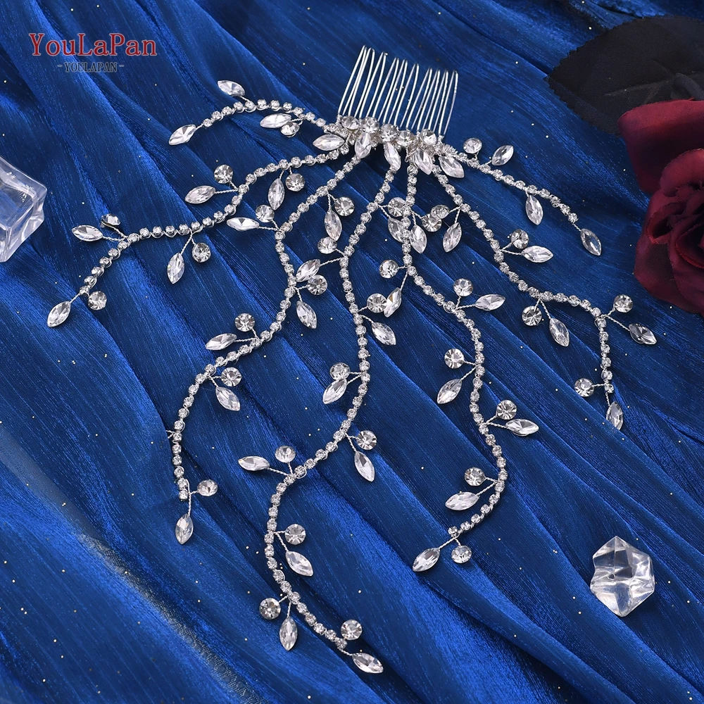 TOPQUEEN HP481 Handmade Wedding Comb for Brides Woman Hair Accessories Princess Tiara and Headdresses Bridal Hair Clips Headwear