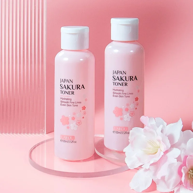 

LAIKOU Cherry Blossoms Face Tonic Deep Moisturizing Oil-control Shrink Pores Makeup Water Care Sakura Skin Toner 100ml