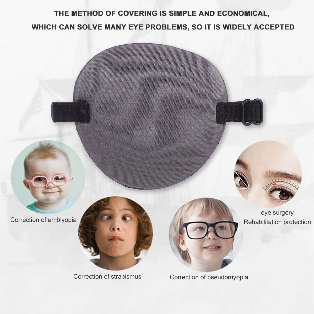 Single Eye Patch Adjustable Amblyopia Lazy Eye Patches Breathable Soft Medical Eye Patches for Left/Right Eyes 5