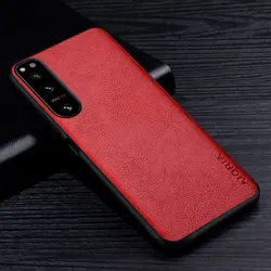 Coque de téléphone en cuir Litchi rétro premium - Coque arrière de luxe haut de gamme