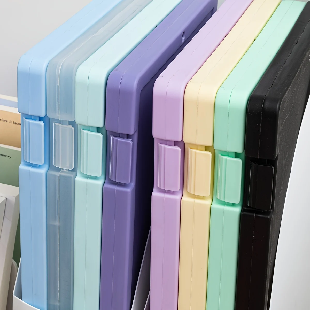 Clear Plastic A4 Document Folder-Multi-Purpose Storage Box for Home, Office, Or School-Organize Papers, Books, And Test Pape