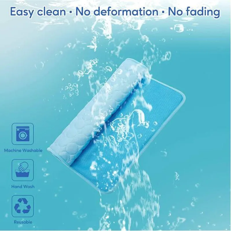 The Ultimate Cooling Pet Mat Breathable Washable Summer Pad Dog Cat Self Cool Blanket For Kennel Crate And Bed Sleeping Ice Silk_voghion.com