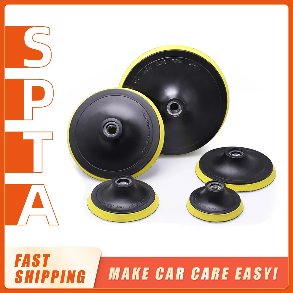 

SPTA 3"/4"/5"/6"/7" Backing Plate Polishing Buffing Buffer Backer Pad Hook&Loop Car Backer Plate Select Size&Sets