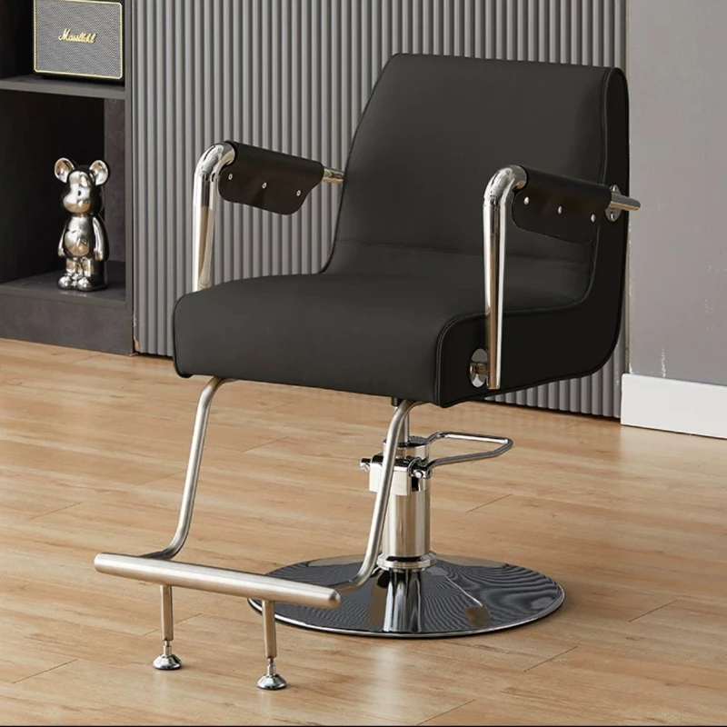 Hair Makeup Barber Chair Salon Pedicure Rolling Make Up Chairs Hairdressing Vanity Swivel Silla Barberia Barber Equipment CM50LF