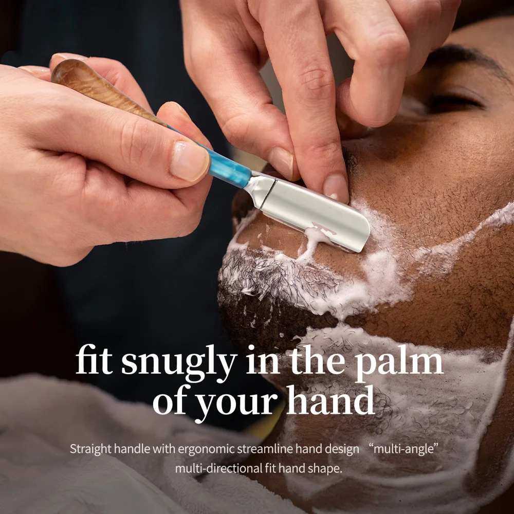 전문가용 남성용 면도기, 깔끔한 면도와 헤어 트리밍을 위한 클래식 이발사 면도기 ? 수동 남성용 수염 관리를 위한 살롱급 이발소 면도기, 발렌타인데이 선물, 아버지의 날 선물, 할로윈 및 크리스마스 선물