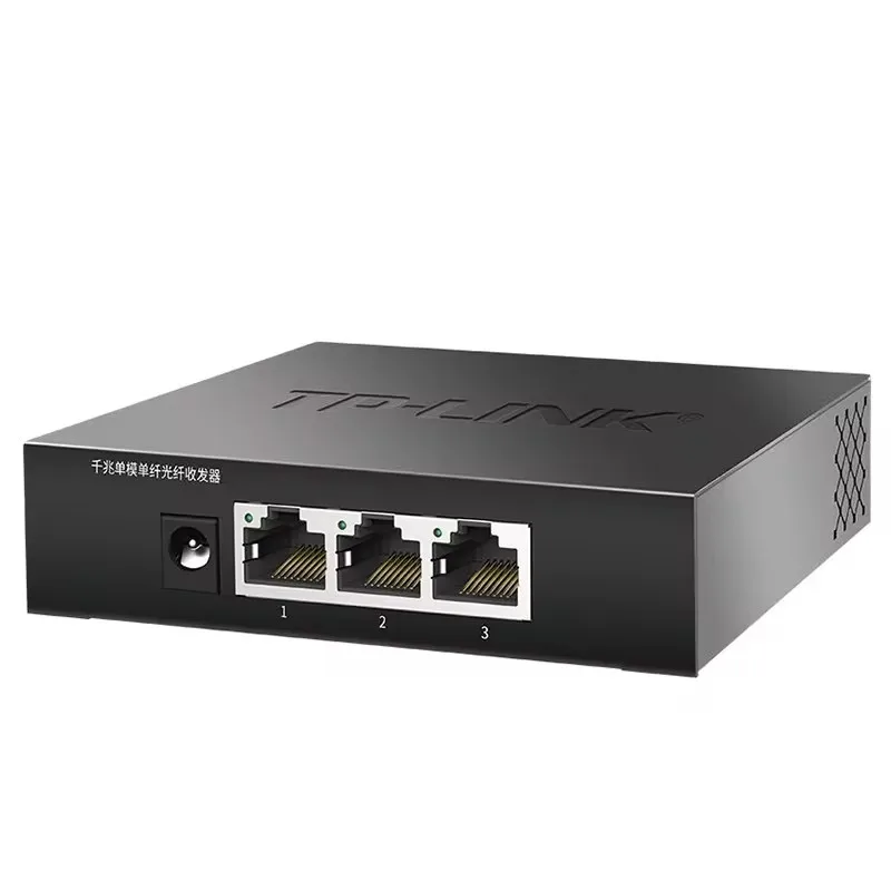 TP-LINK TL-FC323AB-3 fiber transceiver single mode single fiber optic media converter 3 RJ45 UTP and 2 SC Port