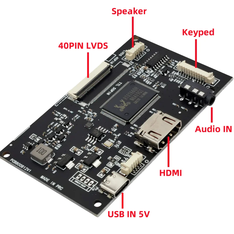Hdmi e Jogo da Placa do Controlador do Áudio para o Painel 40pin Motorista do Lcd Hj080ia01e Ej080na-04c He080idw1 1024*768 Android Usb 5v