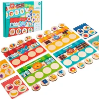 Wooden Montessori Sorting Matching Toys Animal Shop Sorting Memory Board Game  Children Early Learning Education Interactive Toy 1