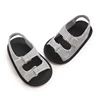 Baby's First Step Sandals 0-1 Year Old Boy Striped Soft Soled Sandals Breathable and Non Slip Frst Pair Of Walking Shoes 3