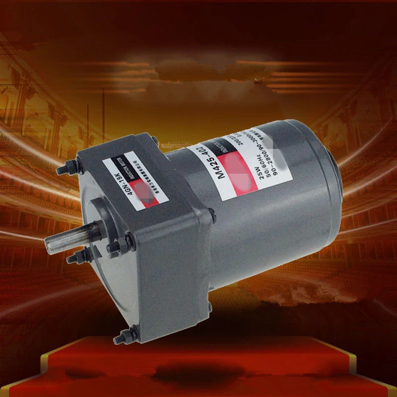 

Three-Phase 220V 380V Single Phase 220V AC Vertical Micro Gear Motor Governor 25W M425 Adjustable Speed High Torque