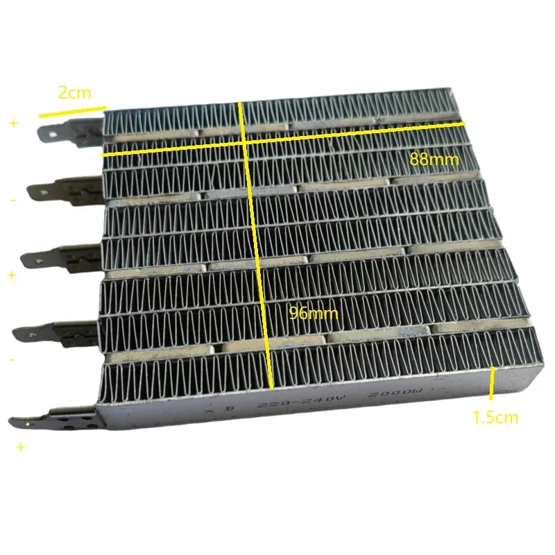 Electric Heater Parts Radiator 2000W PTC Wave Heating Pad Element 96X88mm 5 Pins
