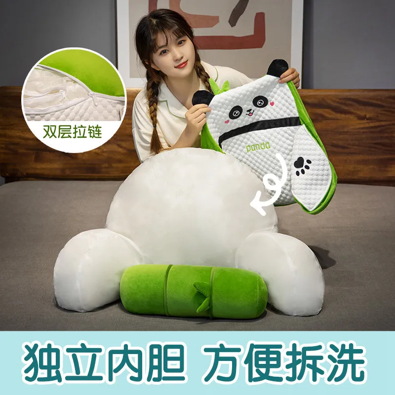 Cartoon Panda Detachable Washable Cushion Bedhead Pregnant Women's Waist Pillow Sofa Decorator Lumbar Support Chair Cushion 5