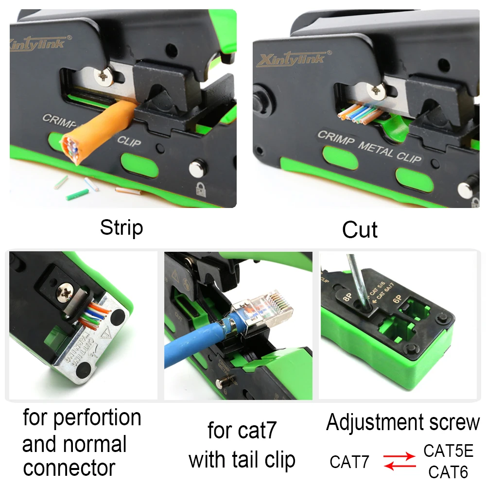 2023 New CAT5 CAT6 CAT6A CAT7 CAT8 Crimping Pliers multitool rj45 crimper network tool stripper cutter ethernet cable clamp lan 5