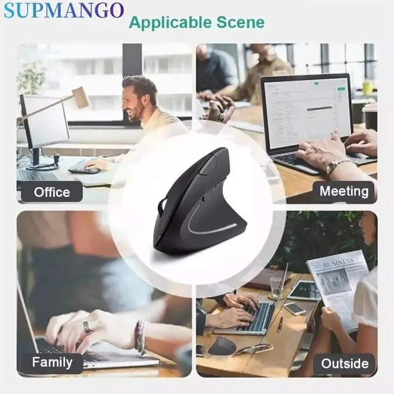 Vertical Mouse Ergonomic 2.4GHz Wireless Optical Mice 3 Adjustable DPI 800/1200/1600 6 Buttons for Laptop PC Computer Desktop for wireless mouse optical mouse