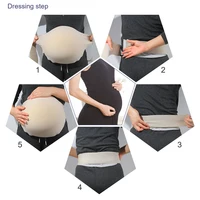 Faux ventre en mousse à mémoire de forme, faux accessoires de ventre de grossesse, Transformation du ventre léger en coton unisexe, confortable et doux 6