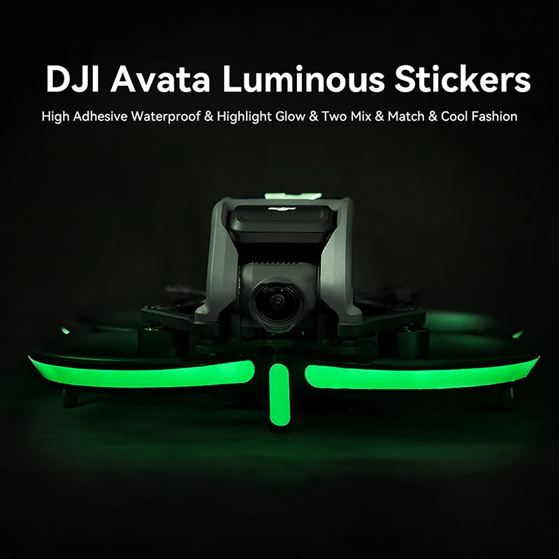 Per Dji Avata Drone Adesivi Luminosi Fluorecent Green Decal Neight Flight Bright Highlight Glow High Sticker Cool Accessori