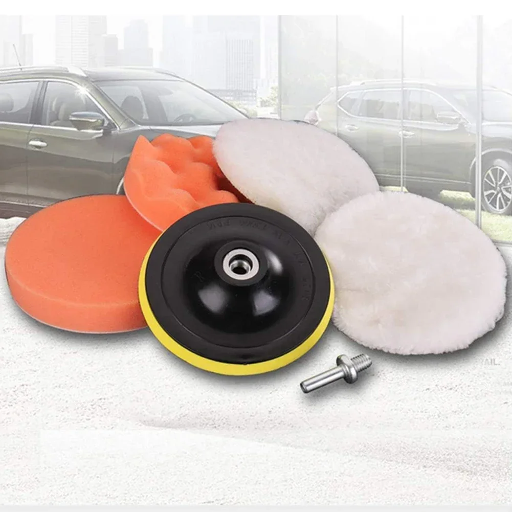 Car Polishing Pad 3/4/5 Inch Car Polisher Pads Kit Wool Waxing Clean Polish Reusable Drill Wheel Polisher for Auto Remove Scratches