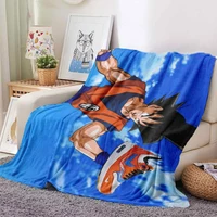 130x150cm Anime 3D D-Dragon-Ball Japan Cartoon Soft Flannel Blanket for Beds Bedroom Sofa Picnic,Throw Blanket Cover Outdoors 1