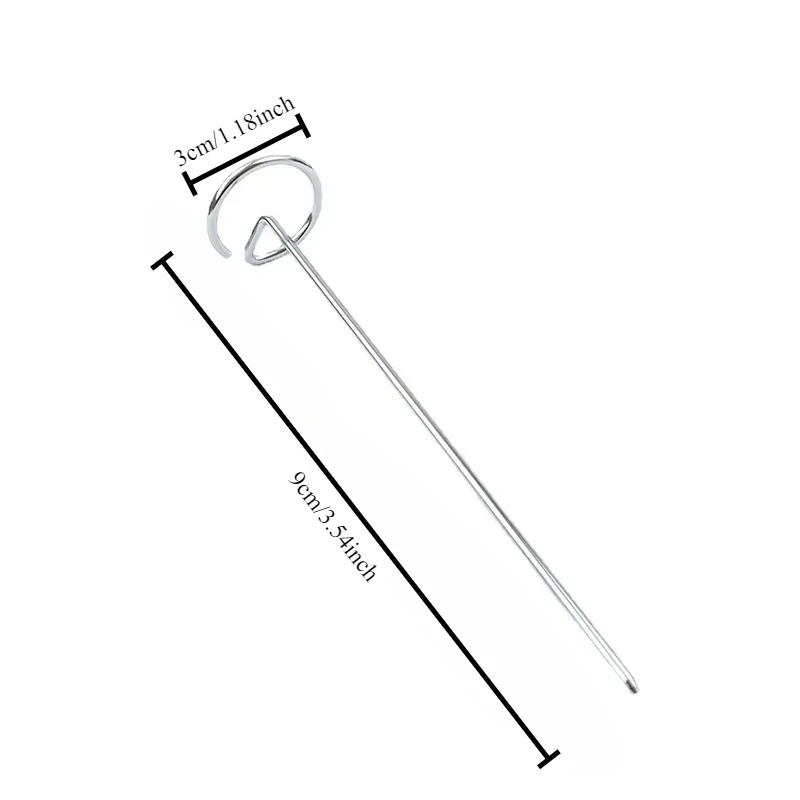 10pcs air fryer oven special label vertical skewer grill accessories stainless steel grill needle grill label 9.5cm 2