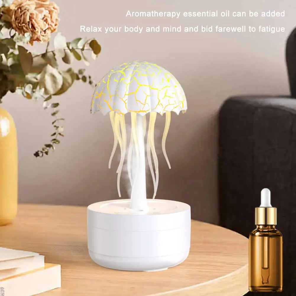 Jellyfish Humidifier Jellyfish Dance Aromatherapy Essential Oil Diffusers with RGB Colorful Night Light Desk Decoration 300ml