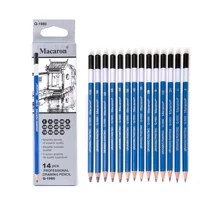 14Pcs Professional Drawing Pencils Set F/H/2H/HB/B/2B/3B/4B/5B/6B/7B/8B/9B/10B Writing Graphite Sketch Charcoal Pencils 1