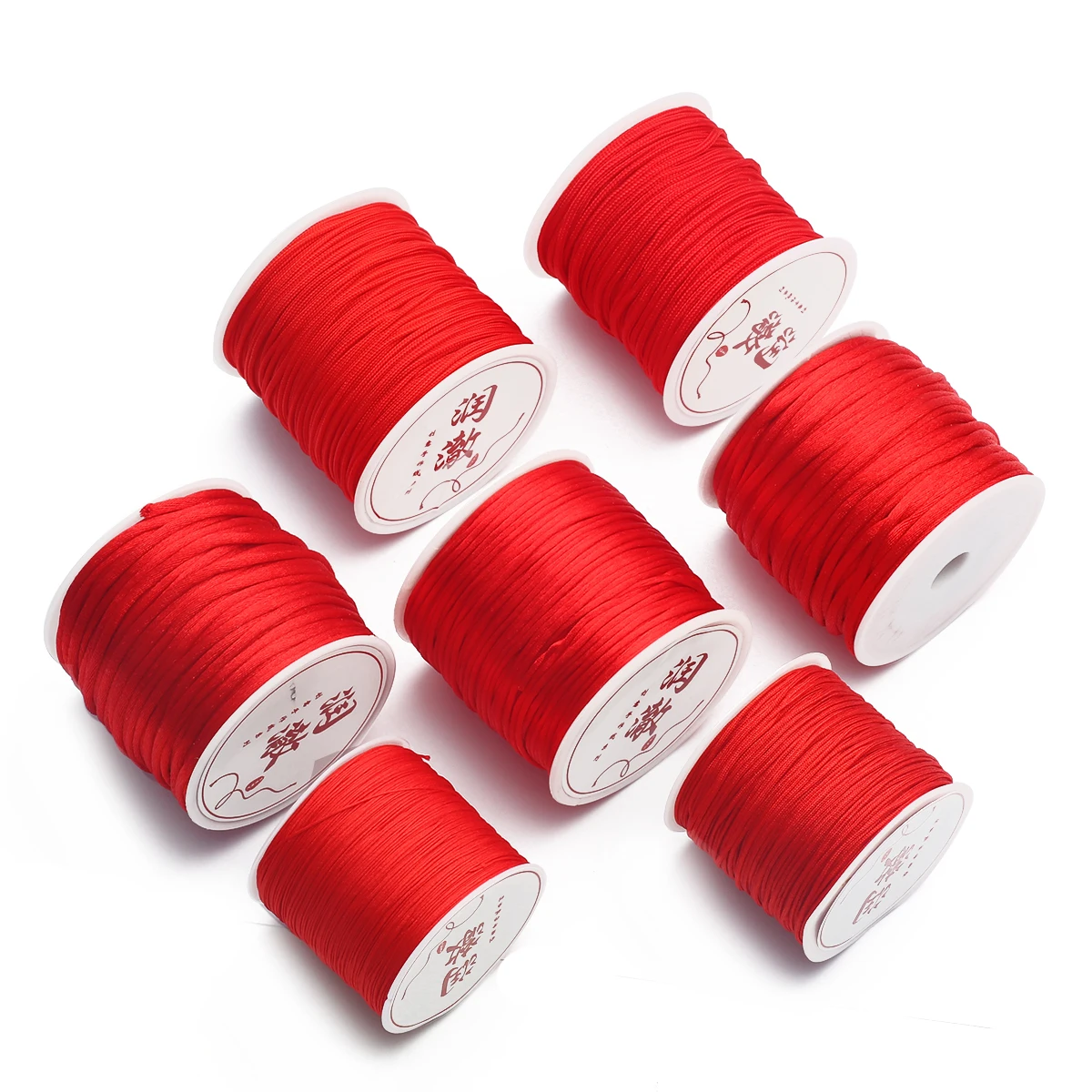 0.4-2.5mm Nylon Cord Thread Chinese Knot Rattail Satin Macrame Cord Bracelet Braided String Beading Thread Handmade Gifts nylon cord macrame cord satin cord