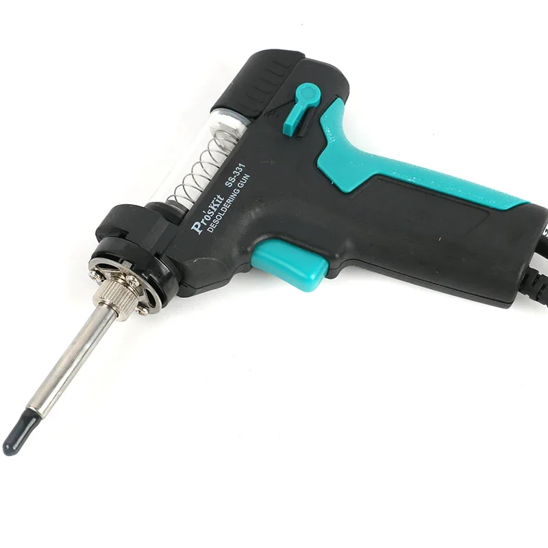 Desoldering suction pump desoldering pump desoldering tool electrothermal solder sucker Pro'sKit SS-331H LCD Digital Desoldering Station Electric Desoldering Gun Accessories Weld For Empty Filter Pipe Nozzle Heater