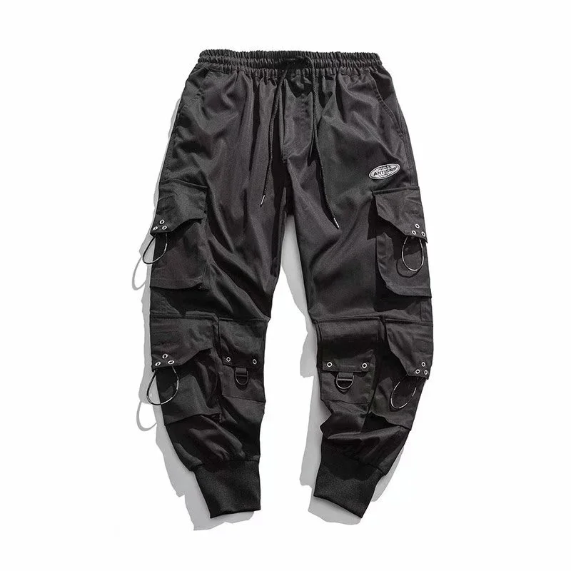 Trendy Streetwear Quick Dry Ice Silk Pants Men Classic Cargo Pants Man Summer Thin New Style Straight Leg Versatile Casual Pants