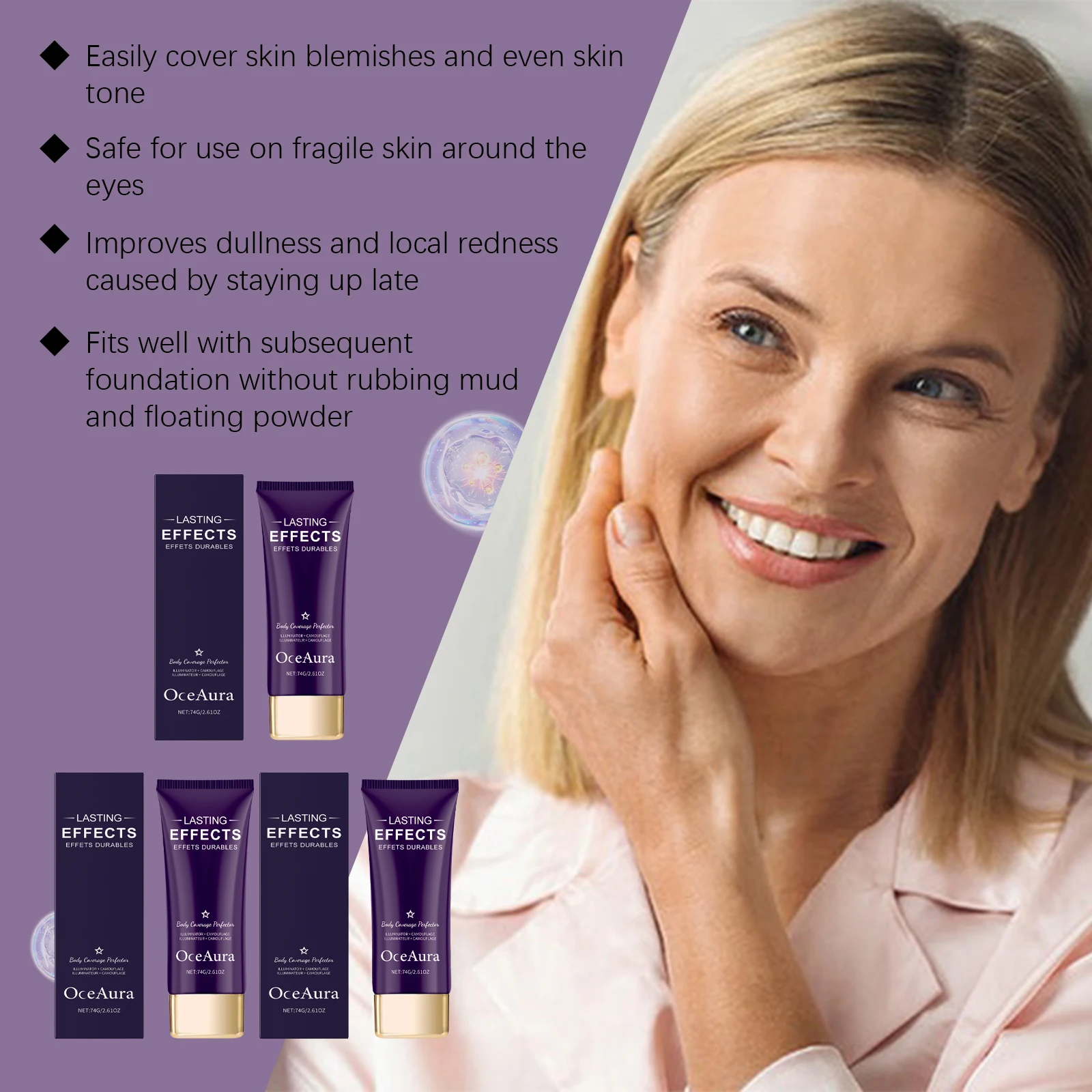 Waterproof Full Coverage Concealer for Dark Circles Removal spots dullness blemishes Brightening Skin Liquid foundation Cream