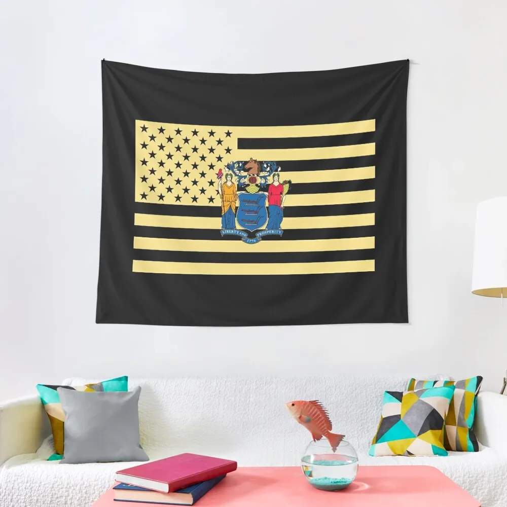 

New Jersey State Flag Graphic USA Styling Tapestry Wall Hanging Wall Wall Tapestries Custom Tapestry