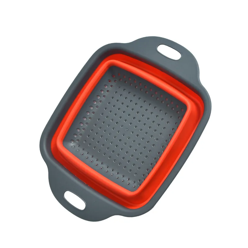 Collapsible Silicone Colander with Handle - Versatile Kitchen Strainer and Drainer