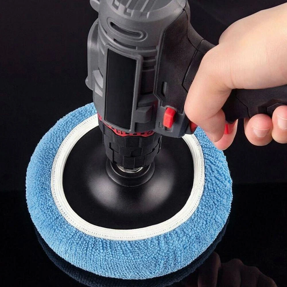 10Pcs 9/10 Inch Microfiber Car Polishing Pad Auto Bonnet Polisher Soft Wool Wax Wash Buffer Cover Car Cleaning Tools Accessories 5