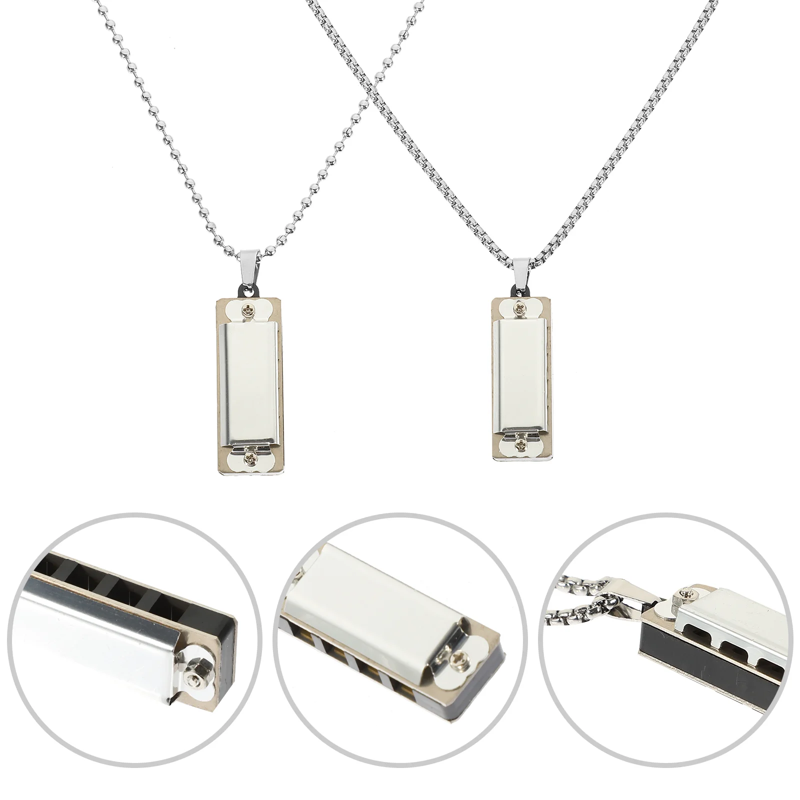 

2 Pcs Mini Harmonica Instrument Jewelry Children Gift Mini Pendant Wild Festival