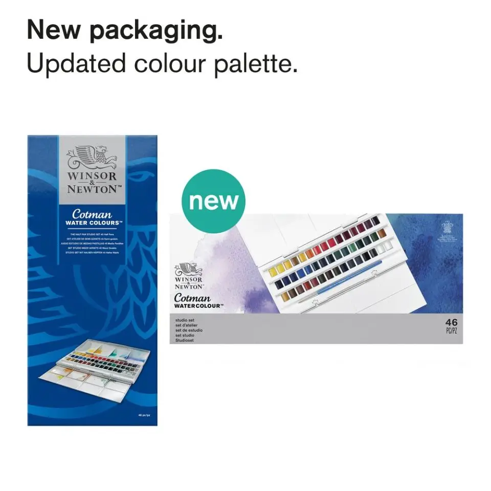 

Winsor & Newton Cotman портативный однотонный акварельный Набор для рисования 45 цветов