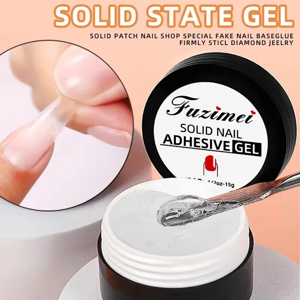 

Nail Solid Patch Adhesive Non-damaging Light Therapy Nail Gel Solid Drill Glue UV Nail Extension Nail Patch Manicure Fast Drying