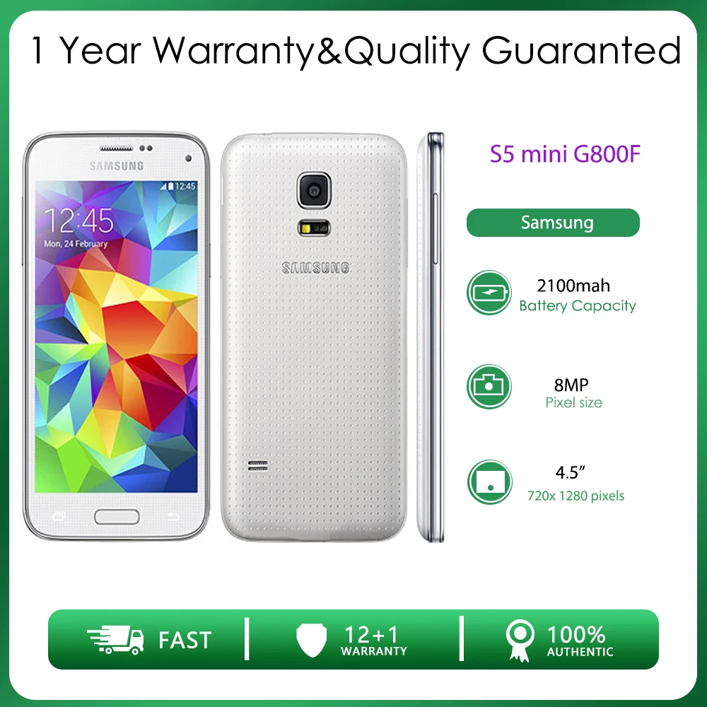 ontwerper Mos Kosciuszko Original Unlocked Samsung Galaxy S5 Mini G800f 4g Lte Mobile Phone 4.5"  1.5gb Ram 16gb Rom 8mp+2.1mp Quad Core Android Cellphone - Mobile Phones -  AliExpress