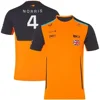 New F1 Race Car Lando Norris Team T-shirt McLaren Extreme Sports Racing Suit Breathable Sports Men Short Sleeved Women Tees Tops 1