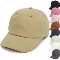 Kids Caps Children Solid Color Cotton Breathable Snapback Cap Baby Cute Adjustable Sunhat Girls Summer Baseball Hats 1-5 Years 1